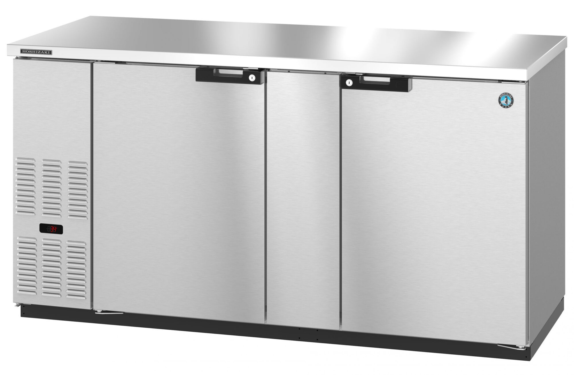 BB80-G-S, Refrigerator, Three Section, Stainless Steel Back