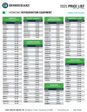 2025 Price List