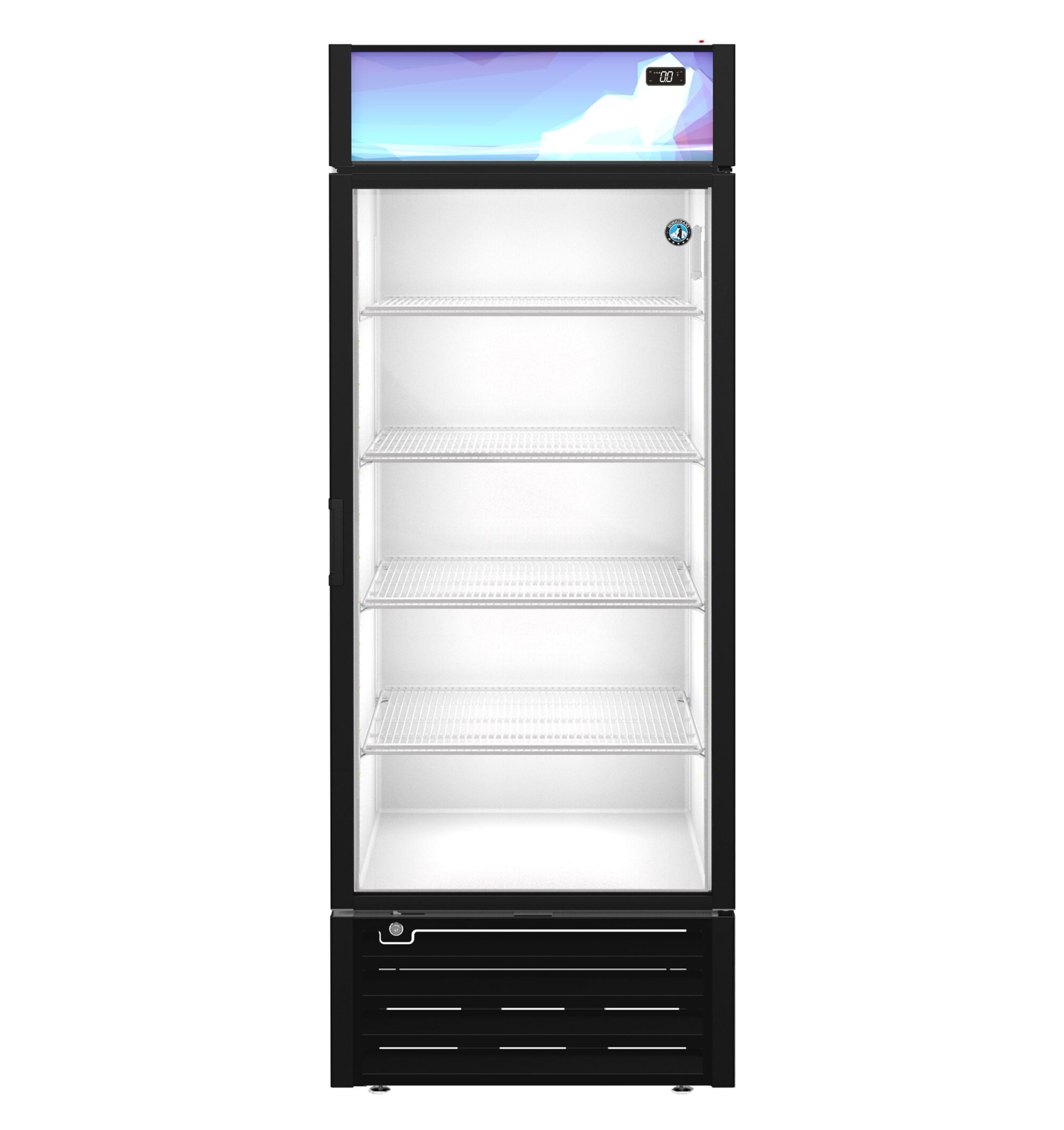 FM-23-HC-BLK, Freezer, Single Section Glass Door Merchandiser
