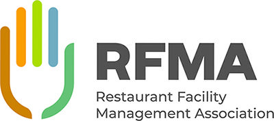 RFMA logo showing a multicolored hand graphic next to the text "RFMA Restaurant Facility Management Association" in gray letters.