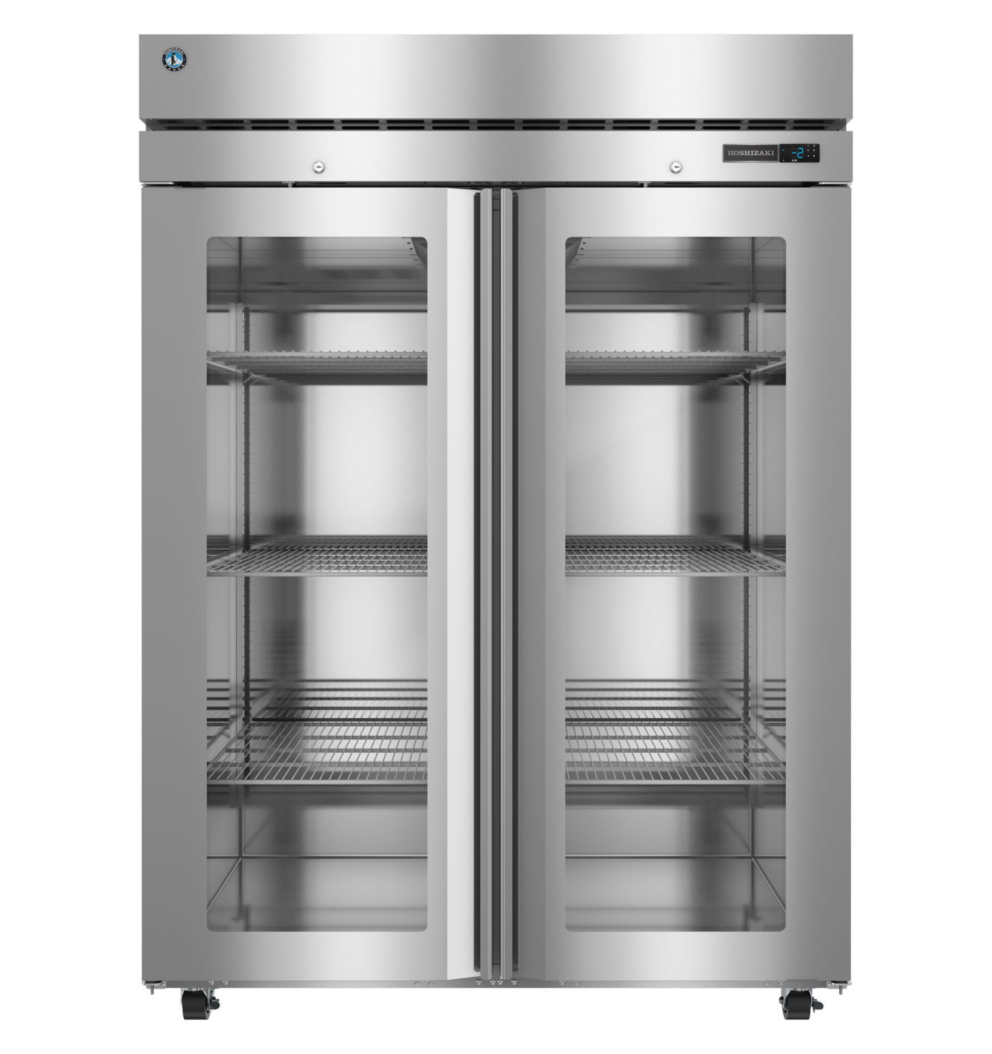 F2A-FGE, Freezer, Two Section Reach-In, Full Glass Doors with