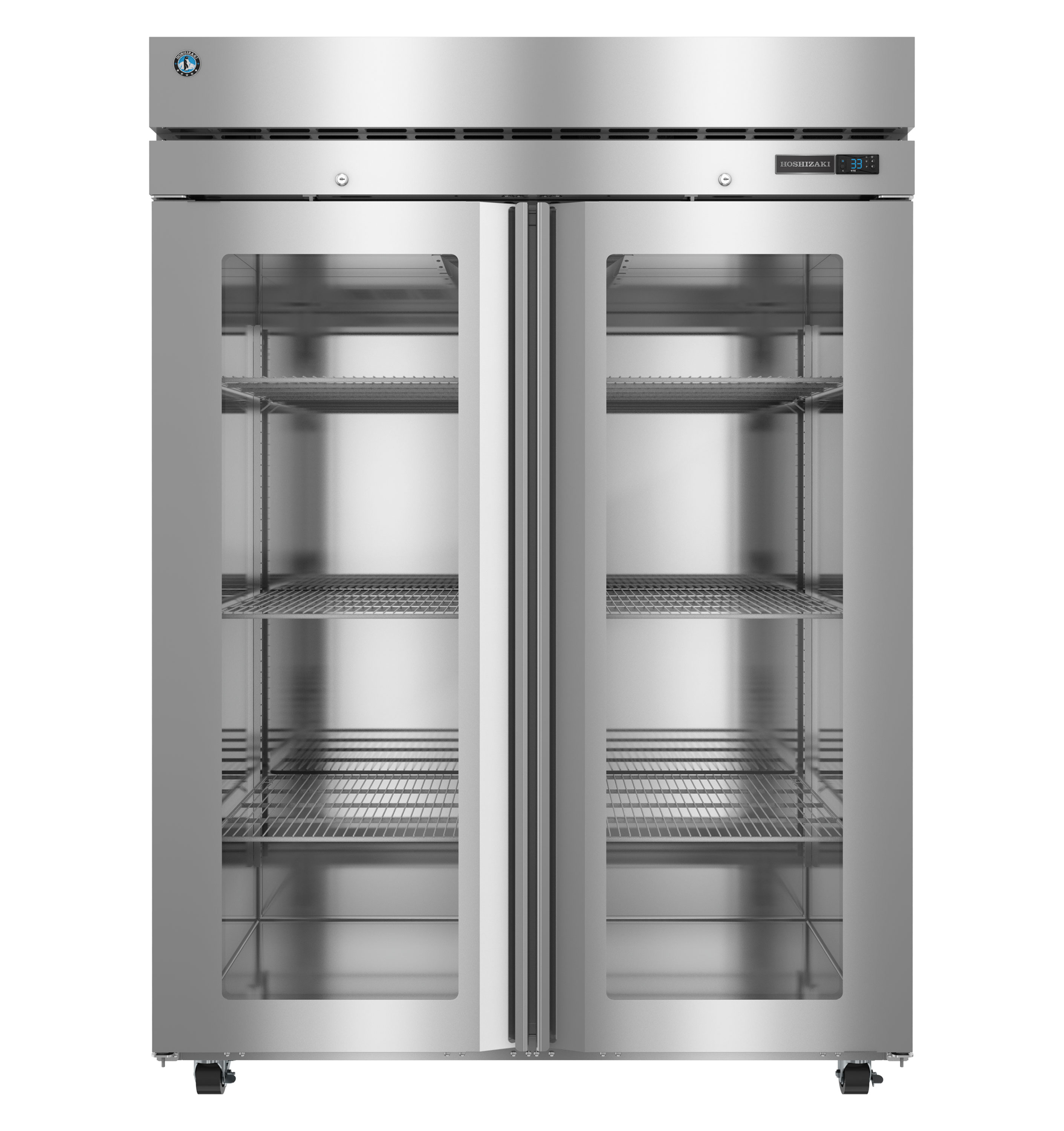 R2A-FGE, Refrigerator, Two Section Reach-In, Full Glass Doors with